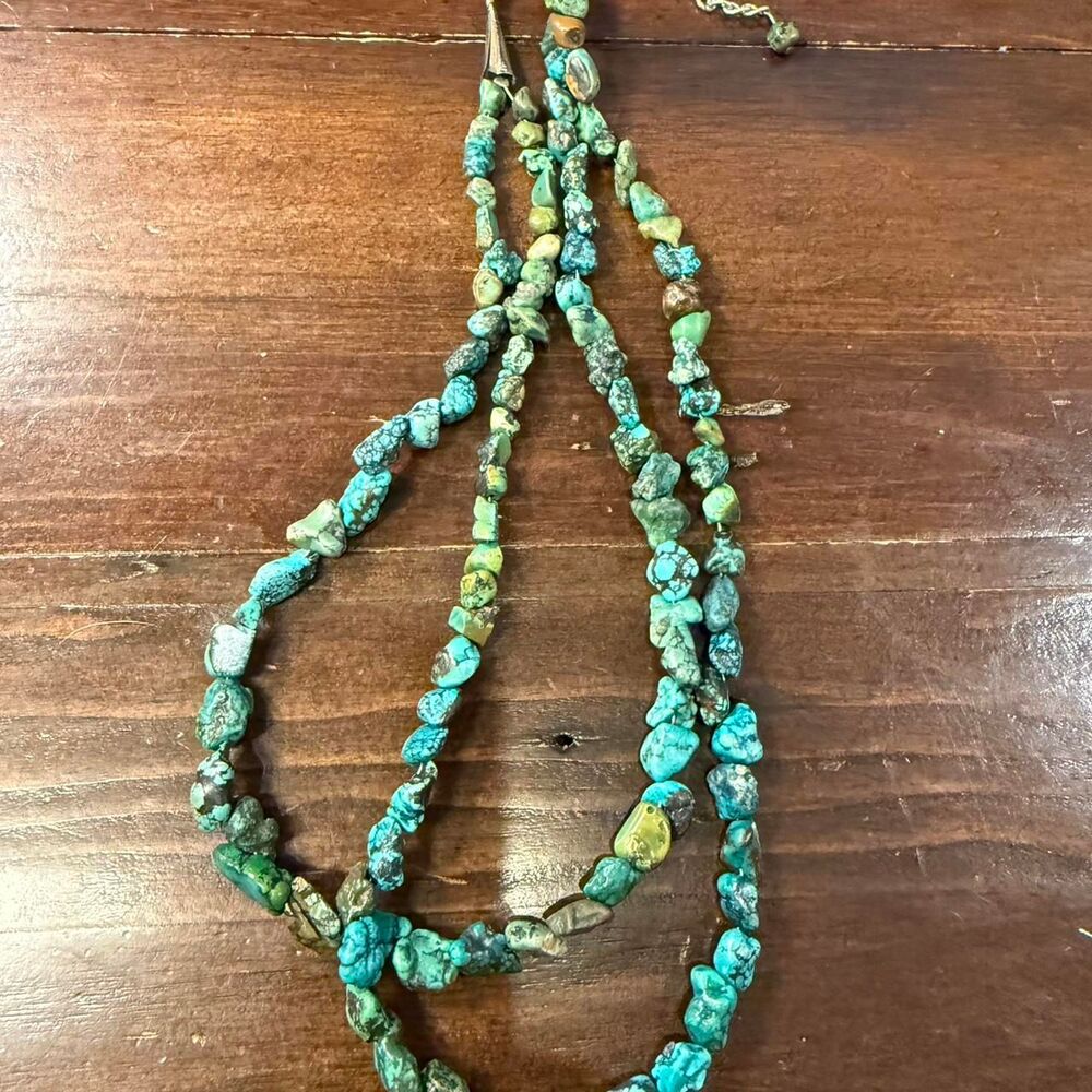 Chunky two strand turquoise necklace